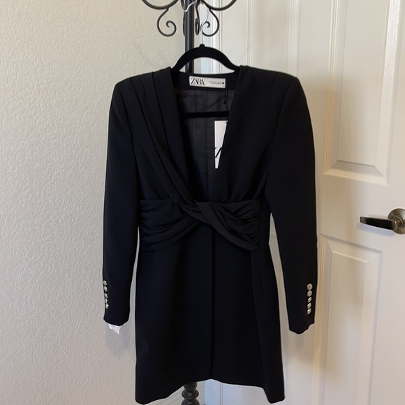 BLOGGERS FAV ZARA NWT DRAPED BLAZER DRESS-SOLD - Picture 11 of 17